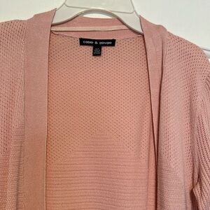 Cable and Gauge pink cardigan